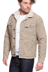 KURTKA ZIMOWA LEE SHERPA JACKET BEIGE L87AQM97 112122866