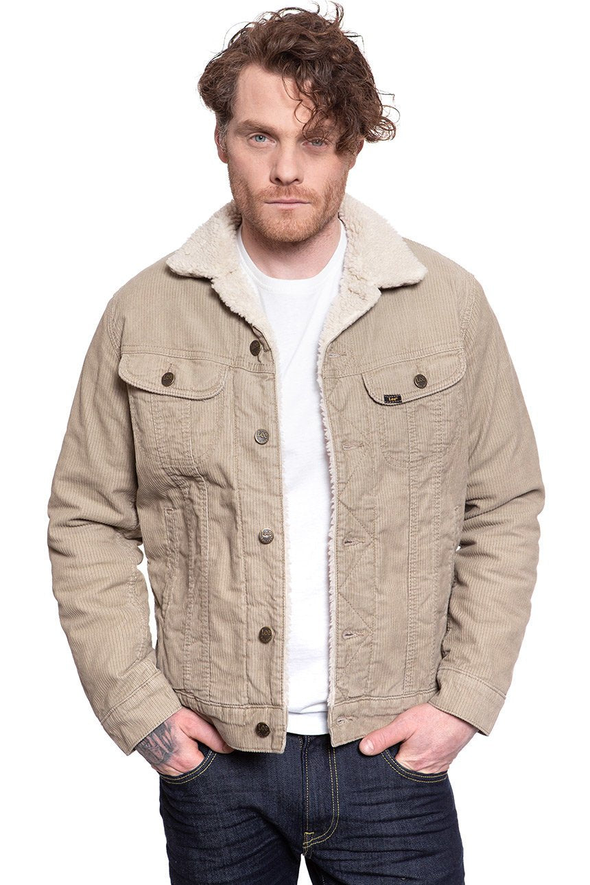 KURTKA ZIMOWA LEE SHERPA JACKET BEIGE L87AQM97 112122866