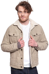 KURTKA ZIMOWA LEE SHERPA JACKET BEIGE L87AQM97 112122866