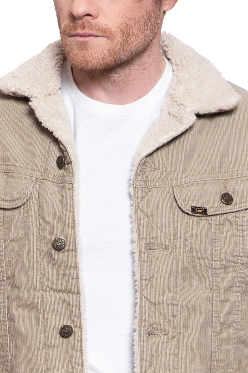 KURTKA ZIMOWA LEE SHERPA JACKET BEIGE L87AQM97 112122866