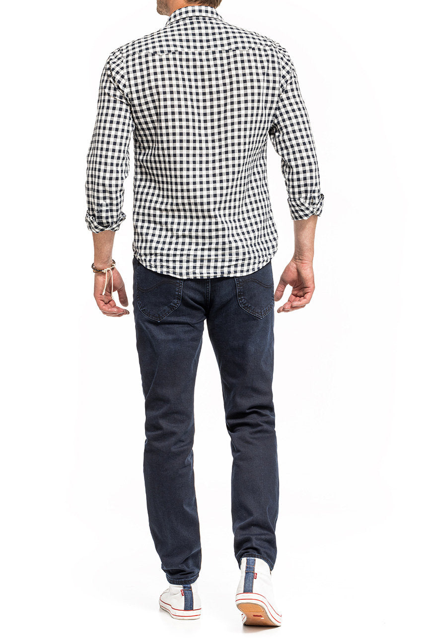 LEE AUSTIN MĘSKIE SPODNIE JEANSOWE JEANSY DARK PORTER L733QCKN 112119966