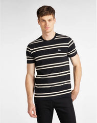 LEE BASIC STRIPE TEE MĘSKI T-SHIRT KOSZULKA W PASKI BLACK L61LEE01 112113931