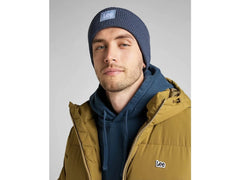 LEE BEANIE MĘSKA CZAPKA ZIMOWA LOGO PARRY BLUE LP514766 112320590