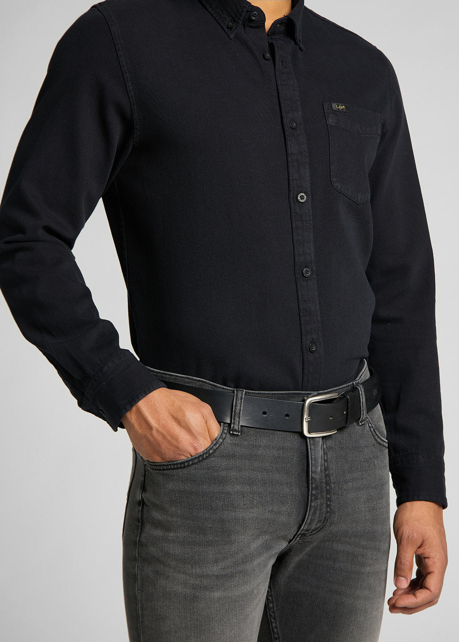 LEE BELT MĘSKI PASEK SKÓRZANY KLASYCZNY BLACK LF045001 112124768