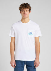 LEE BEST CHOICE TEE MĘSKI T-SHIRT KOSZULKA LOGO NADRUK BRIGHT WHITE L65GFELJ 112145352