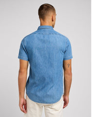 LEE BUTTON DOWN SS MĘSKA KOSZULA SHASTA BLUE 112349963 L886015637