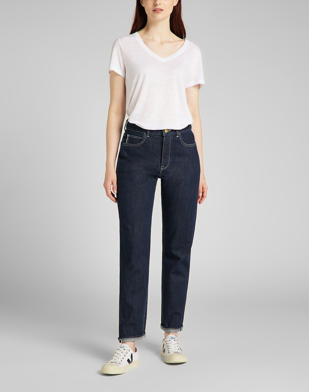 LEE CAROL BUTTON DAMSKIE SPODNIE JEANSOWE FLY RINSE L31ANI36 112139825