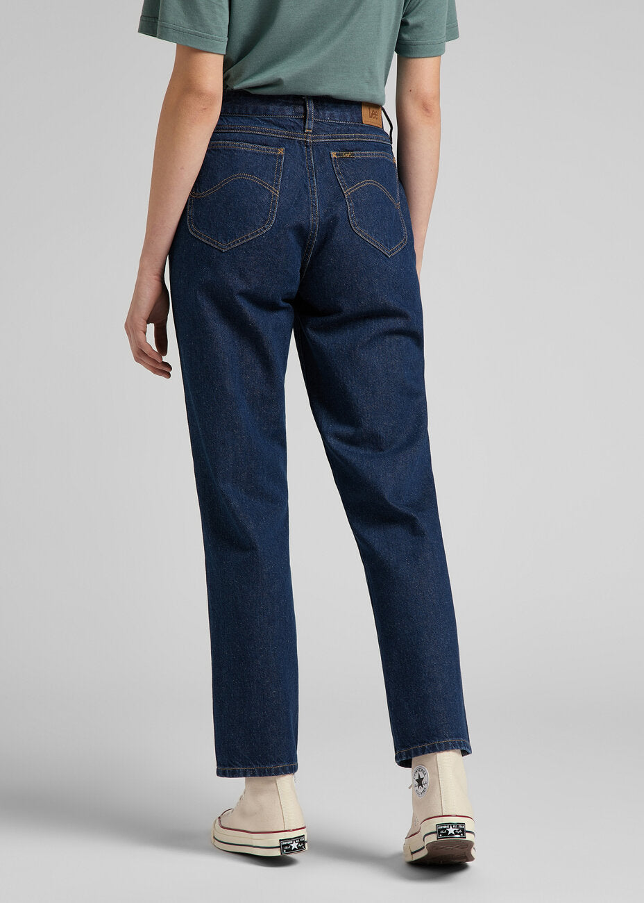 LEE CAROL PLEATED DAMSKIE SPODNIE JEANSOWE RINSE L31MOM36 112143815