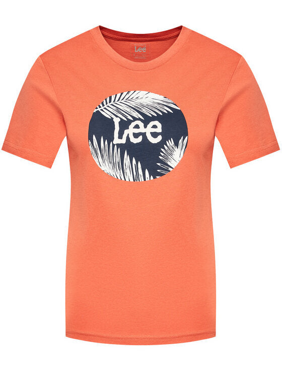 LEE CIRCLE TEE DAMSKI T-SHIRT LOGO NADRUK PAPRIKA L40TEHNI 112108747