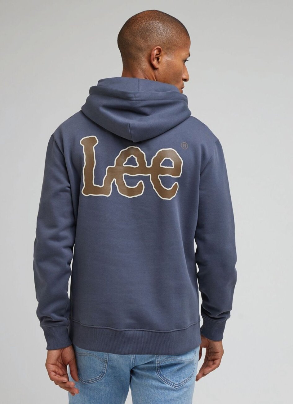 LEE CORE HOODIE MĘSKA BLUZA Z KAPTUREM NIEROZPINANA DUSTY 112342453 LM09015541
