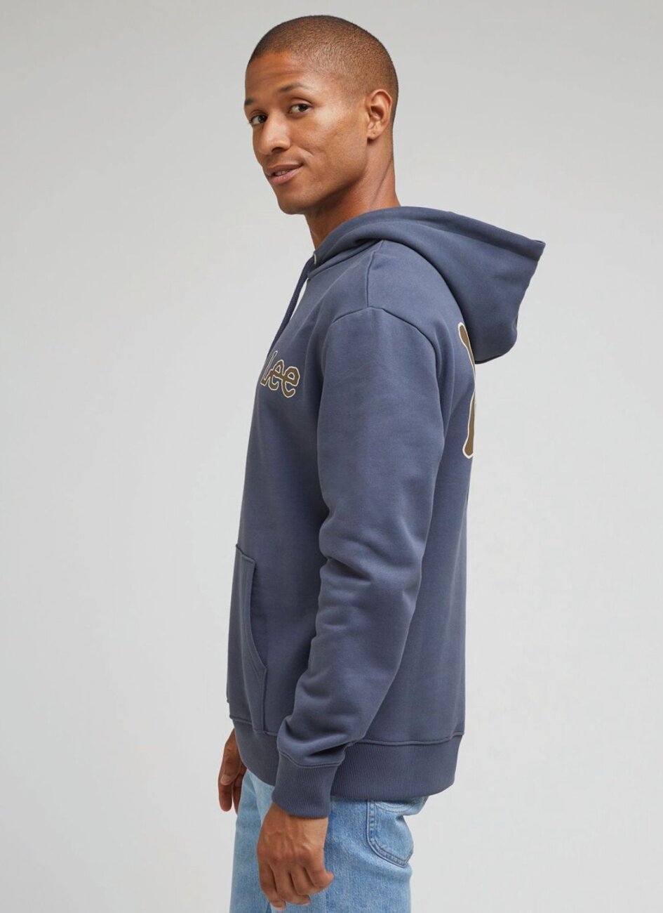 LEE CORE HOODIE MĘSKA BLUZA Z KAPTUREM NIEROZPINANA DUSTY 112342453 LM09015541