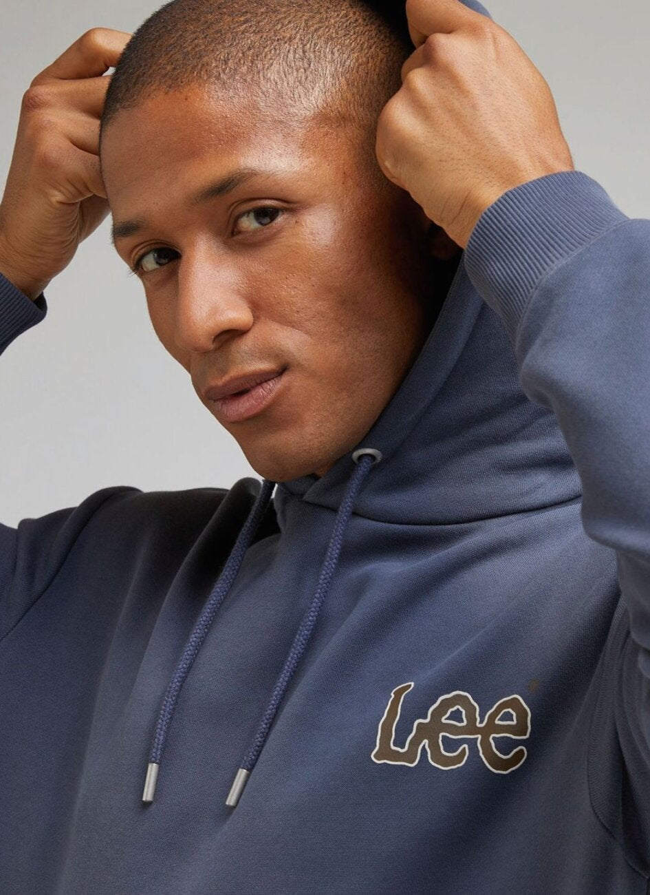 LEE CORE HOODIE MĘSKA BLUZA Z KAPTUREM NIEROZPINANA DUSTY 112342453 LM09015541