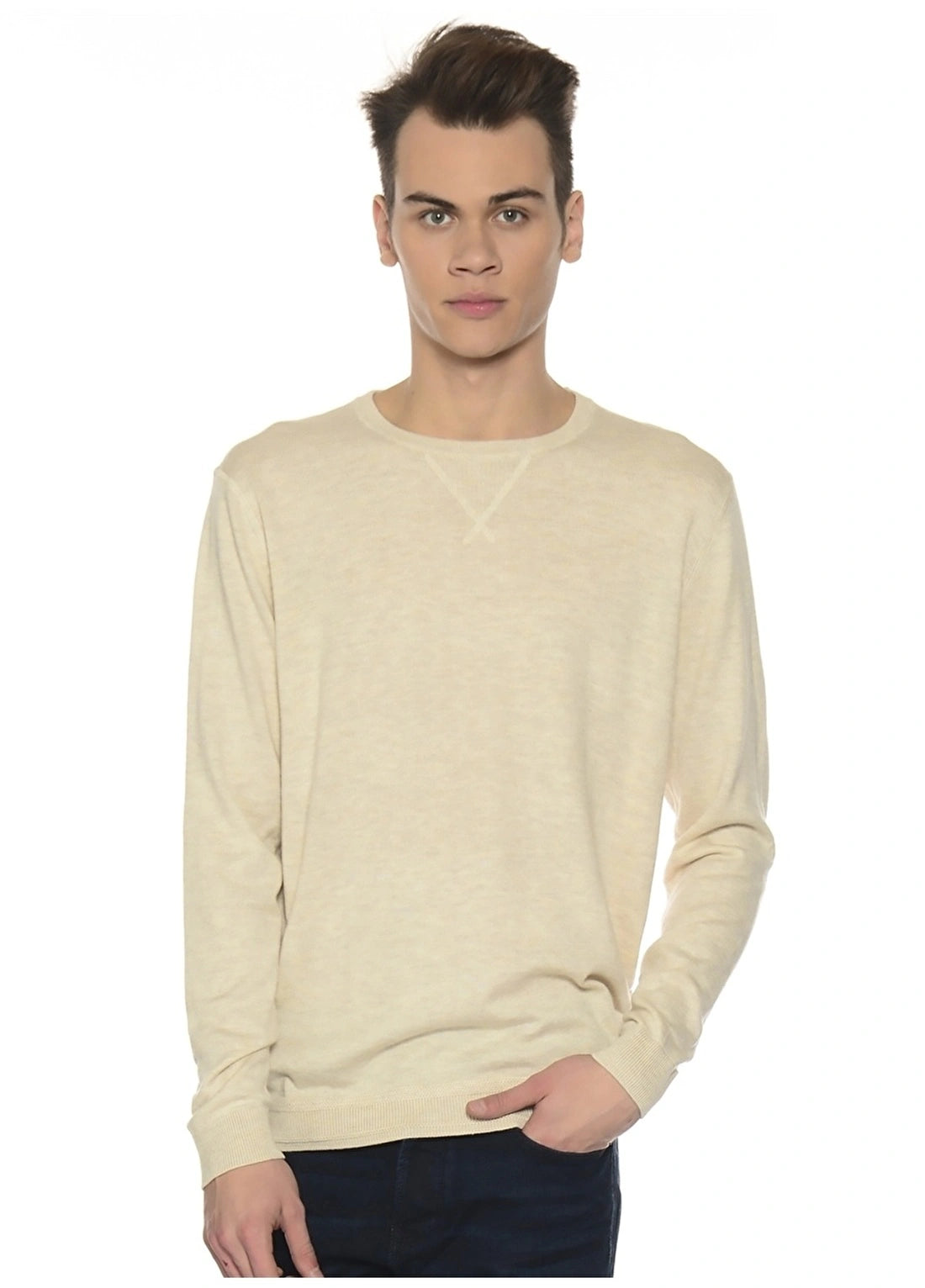 Sweter Męski Lee Crew Knit Turtledove L84BQOCV
