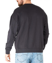 LEE CREW SEASONAL MĘSKA BLUZA KLASYCZNA LOGO NADRUK WASHED BLACK L84KRYON 112322639