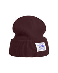 LEE DAMSKA CZAPKA BAWEŁNIANA WORKWEAR BEANIE VELVET BEET 112358298 LP75016269
