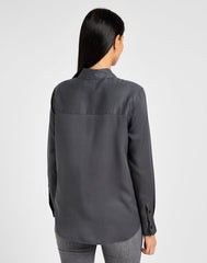 LEE DAMSKA KOSZULA POCKETLESS SHIRT DARK MUTED GRAY 112355196 LI39008531