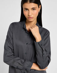 LEE DAMSKA KOSZULA POCKETLESS SHIRT DARK MUTED GRAY 112355196 LI39008531