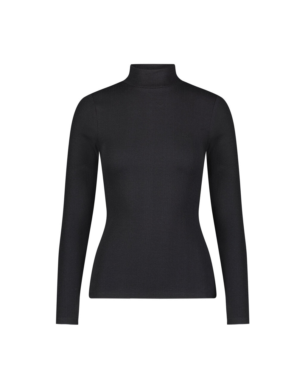 LEE DAMSKA KOSZULKA RIBBED LS HIGH NECK UNIONALL BLACK 112355165 L40H008520