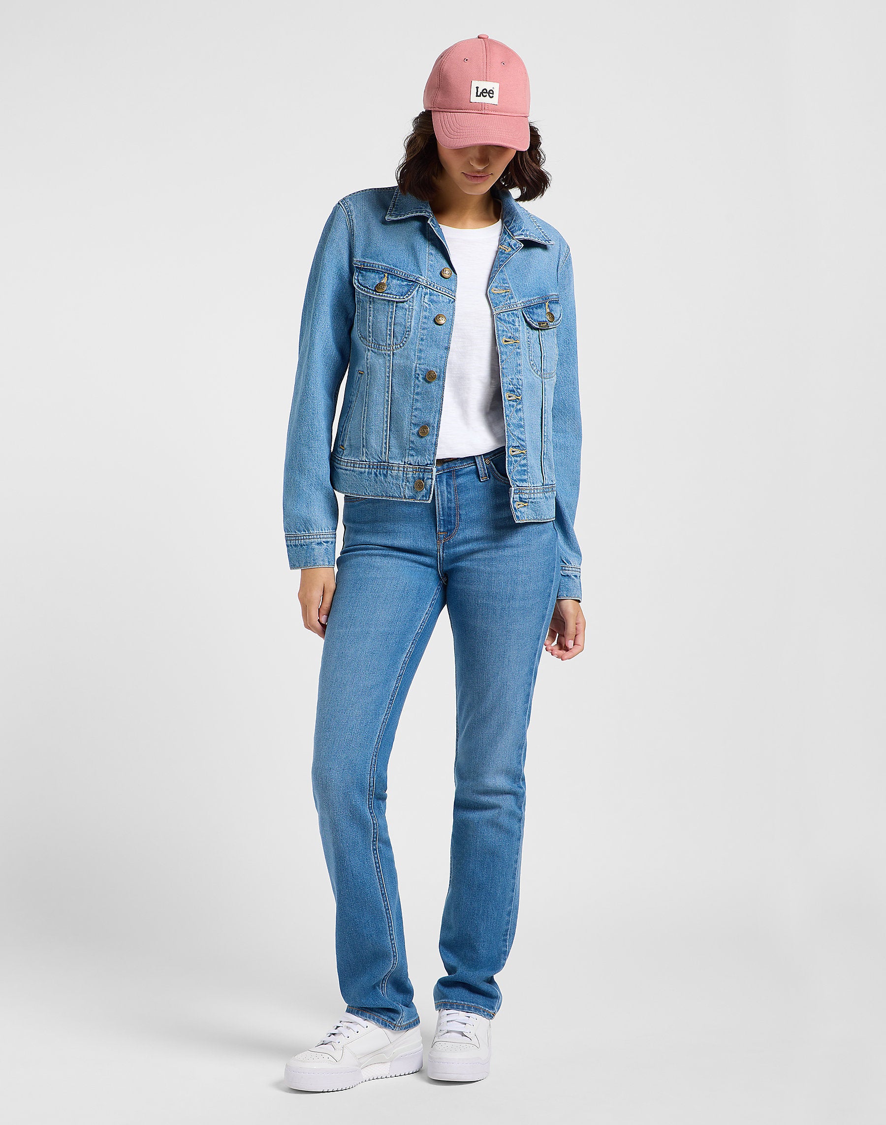 LEE DAMSKA KURTKA JEANSOWA LEE RIDER JACKET BLENDING OUT 112364112