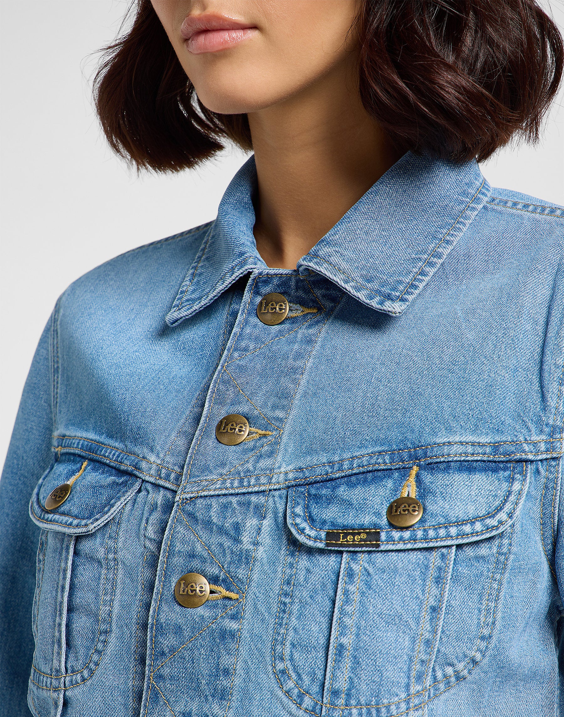LEE DAMSKA KURTKA JEANSOWA LEE RIDER JACKET BLENDING OUT 112364112