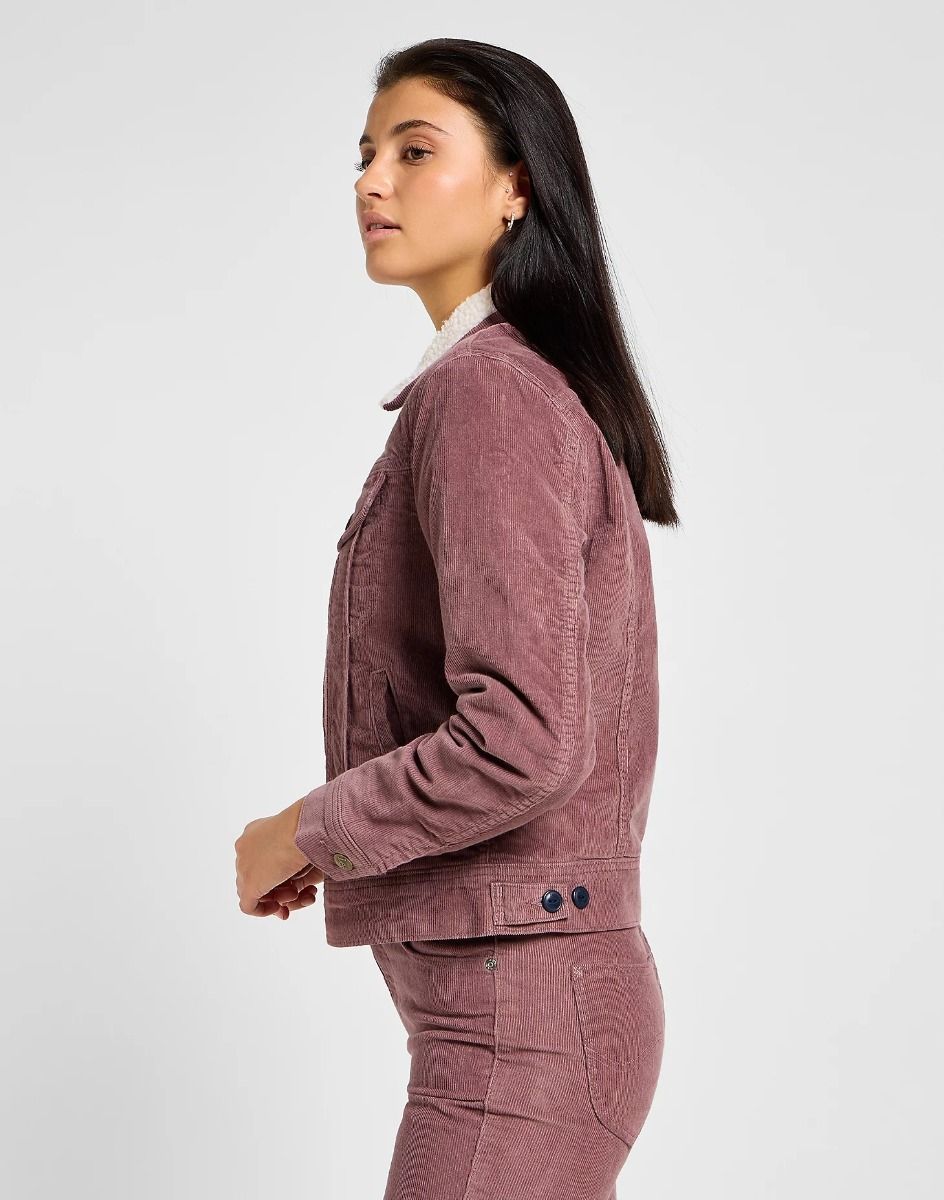 Damska Kurtka Jeansowa Lee Sherpa Rider JKT Dreamy Mauve 112355172