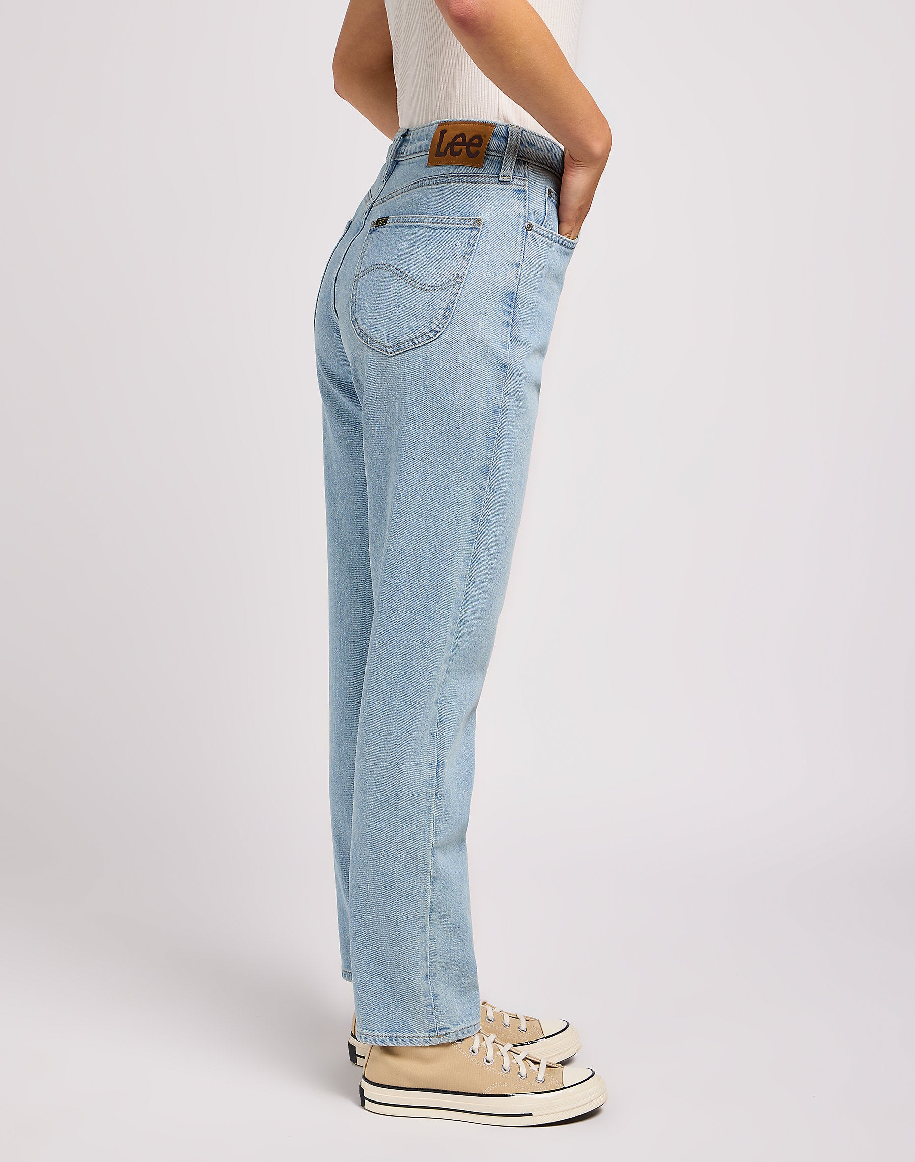 LEE DAMSKIE SPODNIE JEANSOWE CAROL LIGHT STORY 112348942