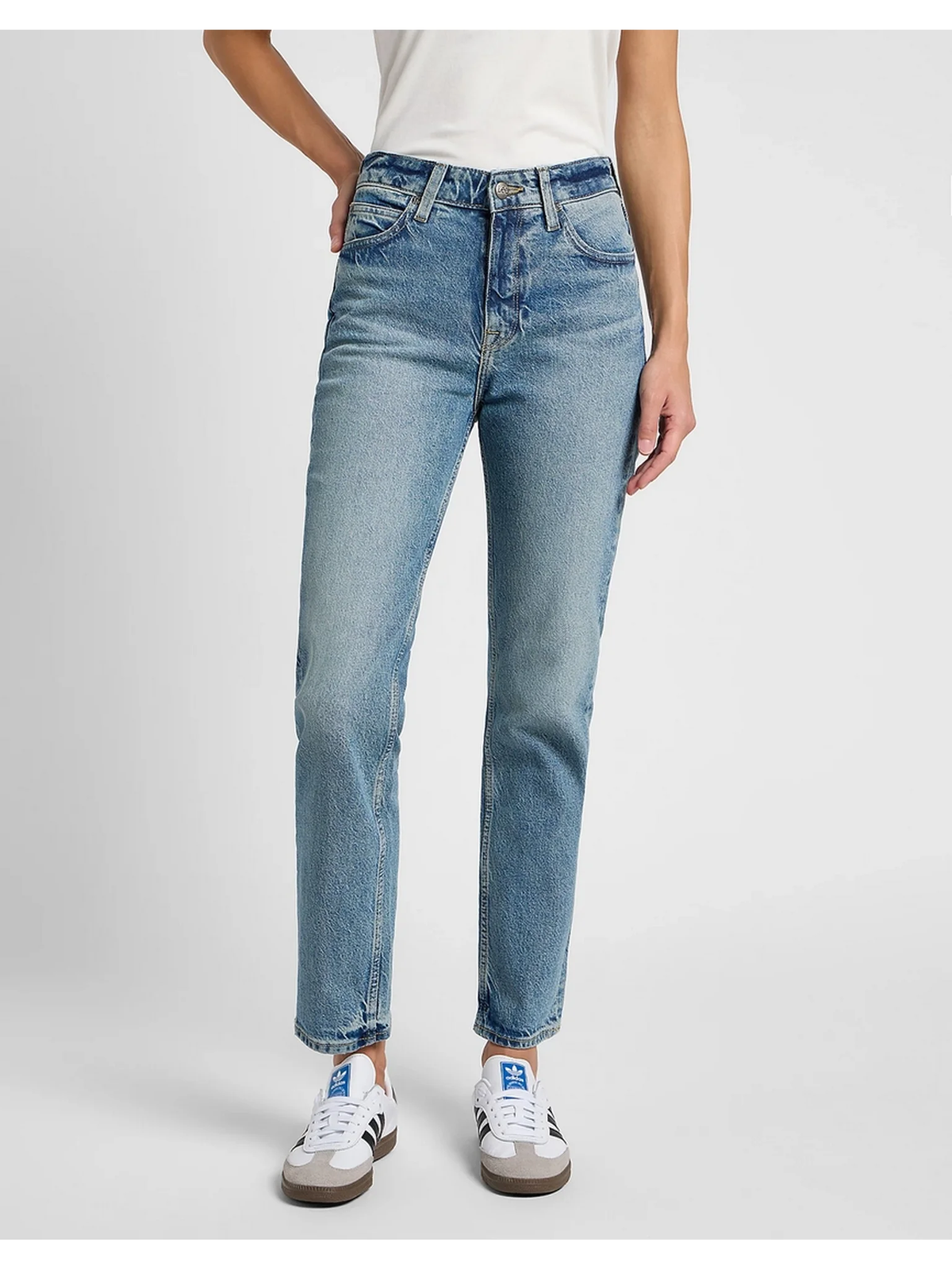 Damskie Spodnie Jeansowe Lee Carol Nostalgia Denim 112360027 L30u016287