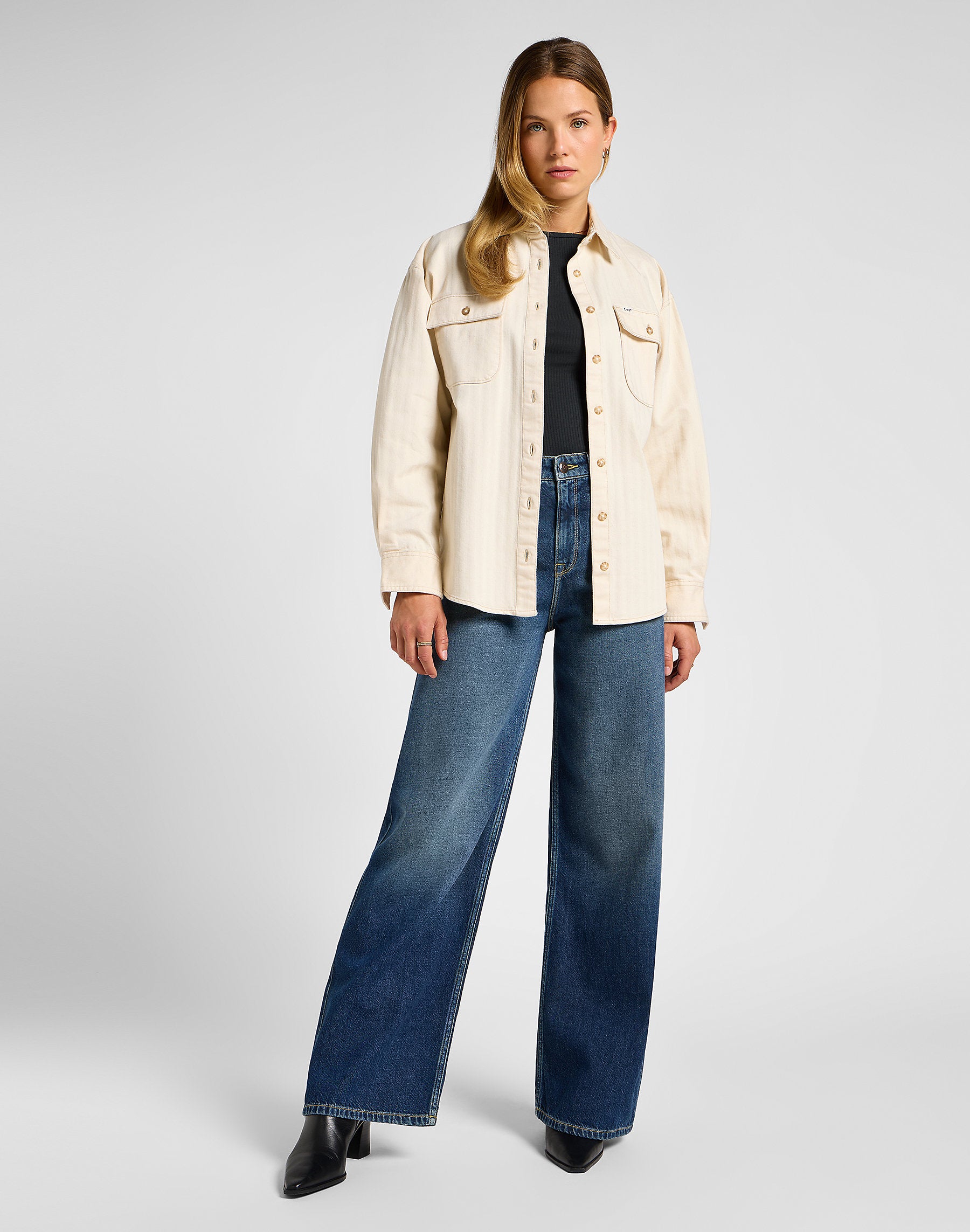 Damskie Spodnie Jeansowe Dzwony Lee Stella A Line Shared Interest 112355241 L31S016276