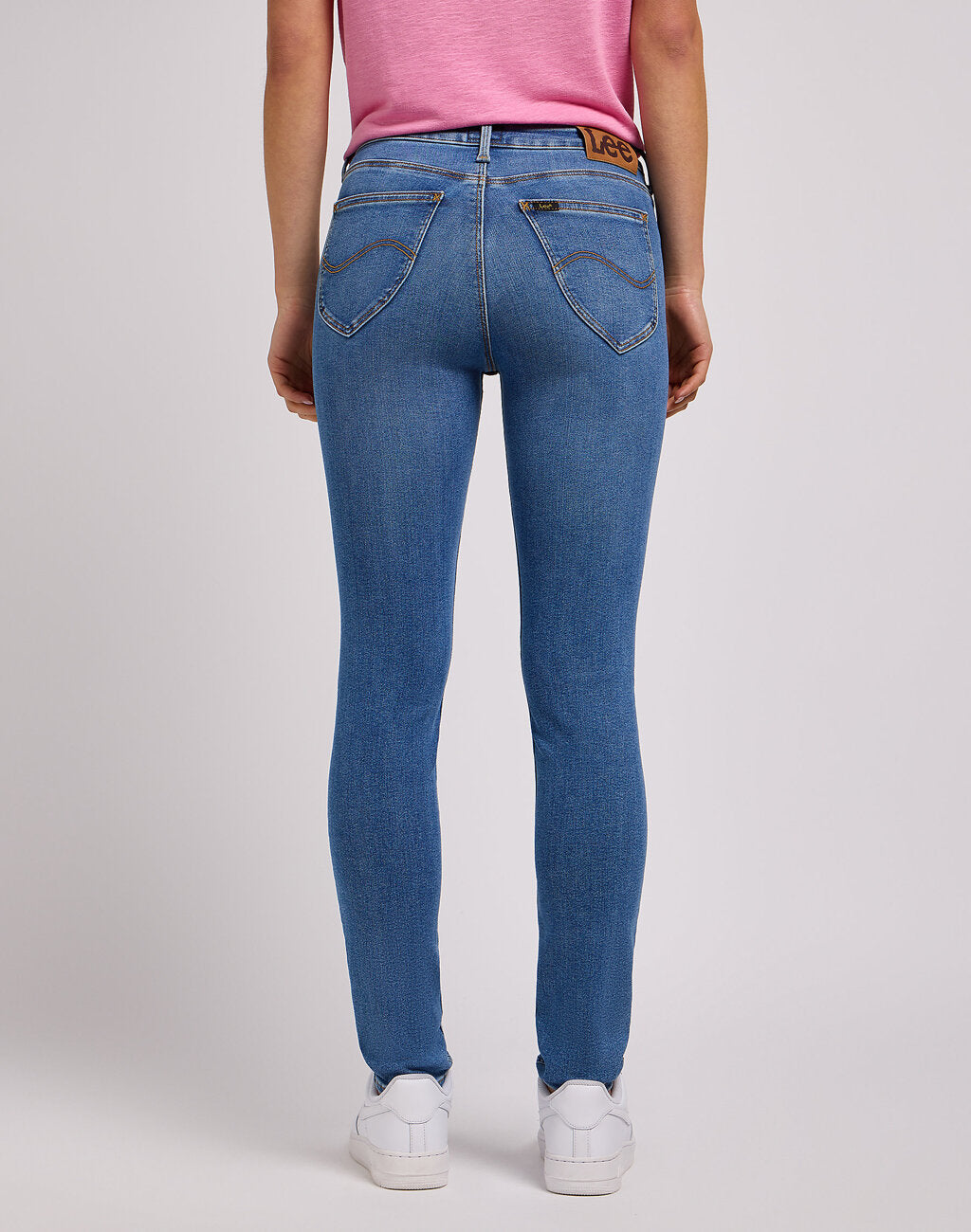 Damskie Spodnie Jeansowe Lee Foreverfit Indigo Springs 112348936 L32S007972