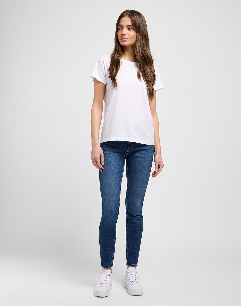 Damskie Spodnie Jeansowe Lee High Rise Skinny Material Girl 112351300 L34G016006