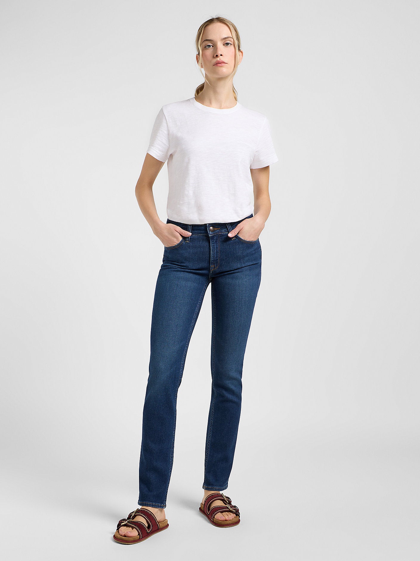 LEE DAMSKIE SPODNIE JEANSOWE LEE ELLY RAIN FALLS 112365083