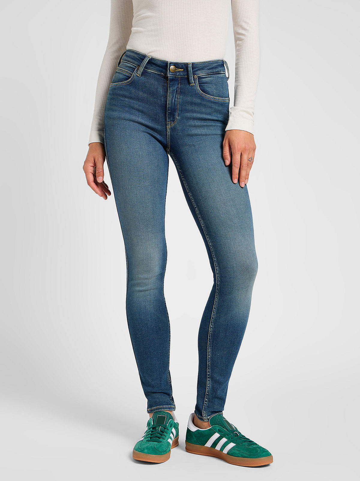 Damskie Spodnie Jeansowe Lee ForeverFit Indigo Tea 112355539