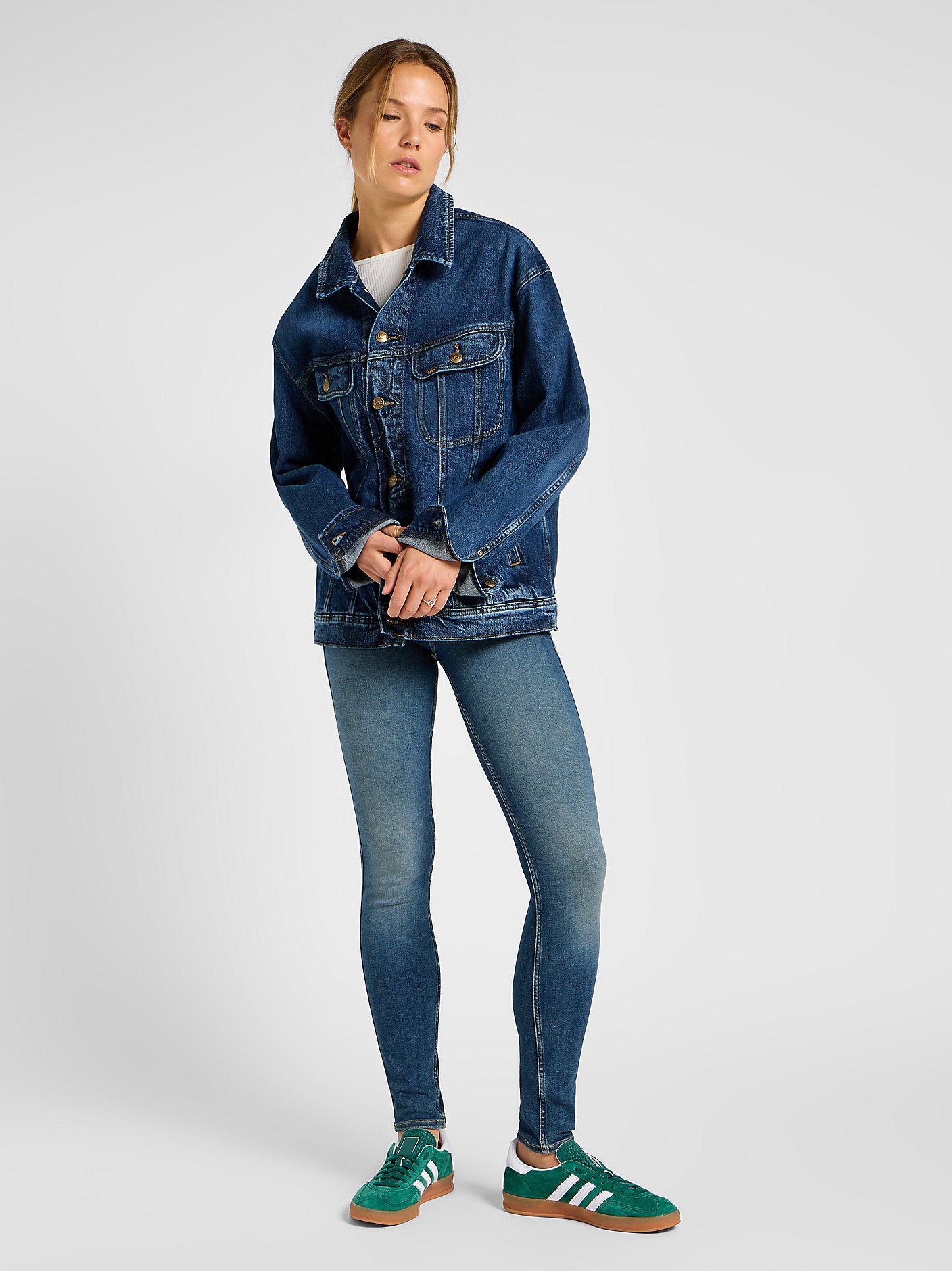 Damskie Spodnie Jeansowe Lee ForeverFit Indigo Tea 112355539