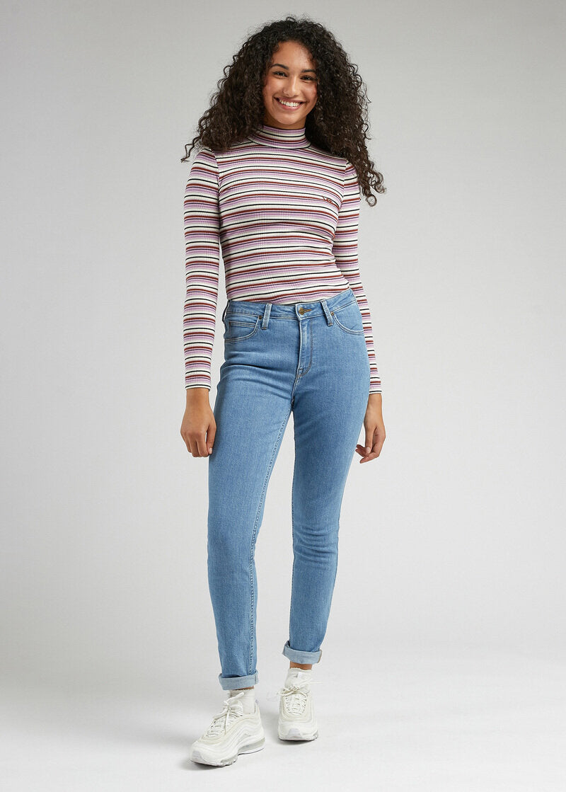 Damskie Spodnie Jeansowe Lee Scarlett High Just a Breese L626FAB38 112328321
