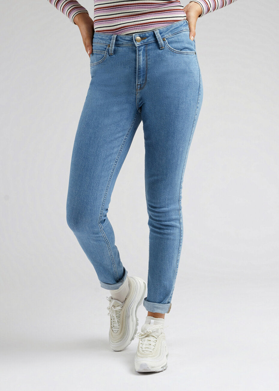 Damskie Spodnie Jeansowe Lee Scarlett High Just a Breese L626FAB38 112328321