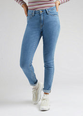 Damskie Spodnie Jeansowe Lee Scarlett High Just a Breese L626FAB38 112328321