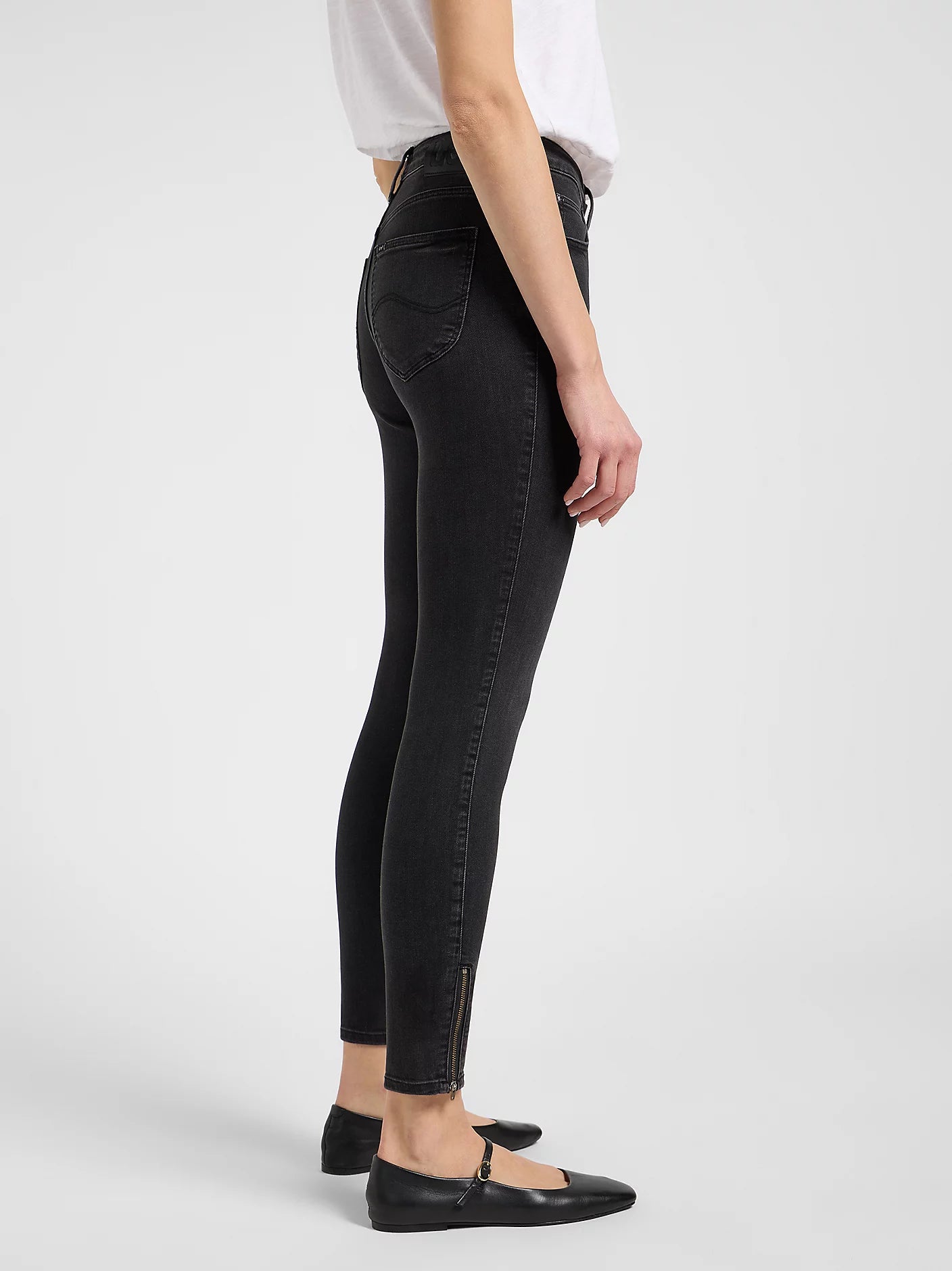 LEE DAMSKIE SPODNIE JEANSOWE LEE SCARLETT HIGH ZIP TRUE TO BLACK 112365074