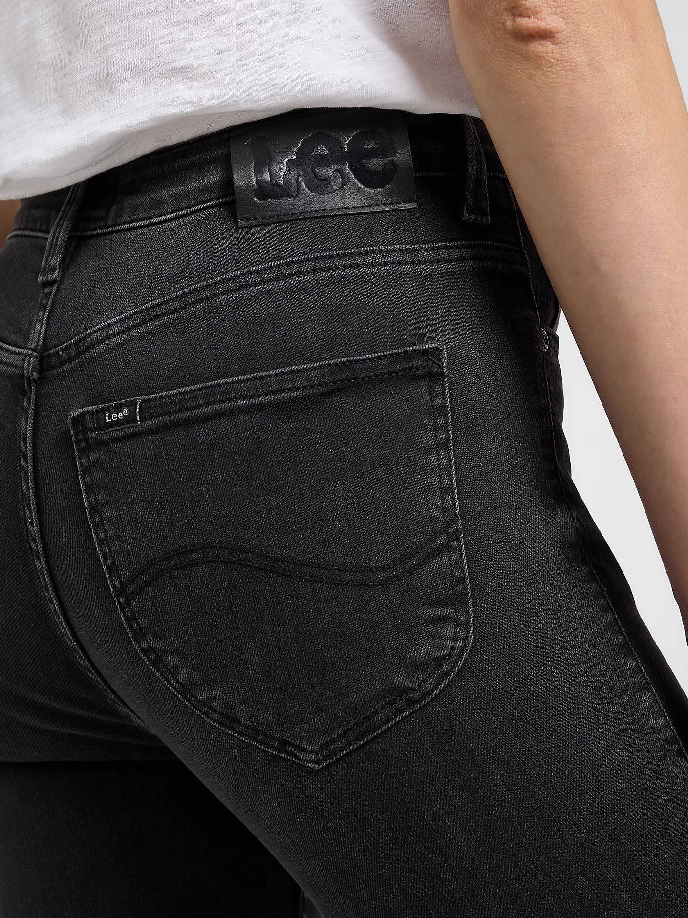 LEE DAMSKIE SPODNIE JEANSOWE LEE SCARLETT HIGH ZIP TRUE TO BLACK 112365074