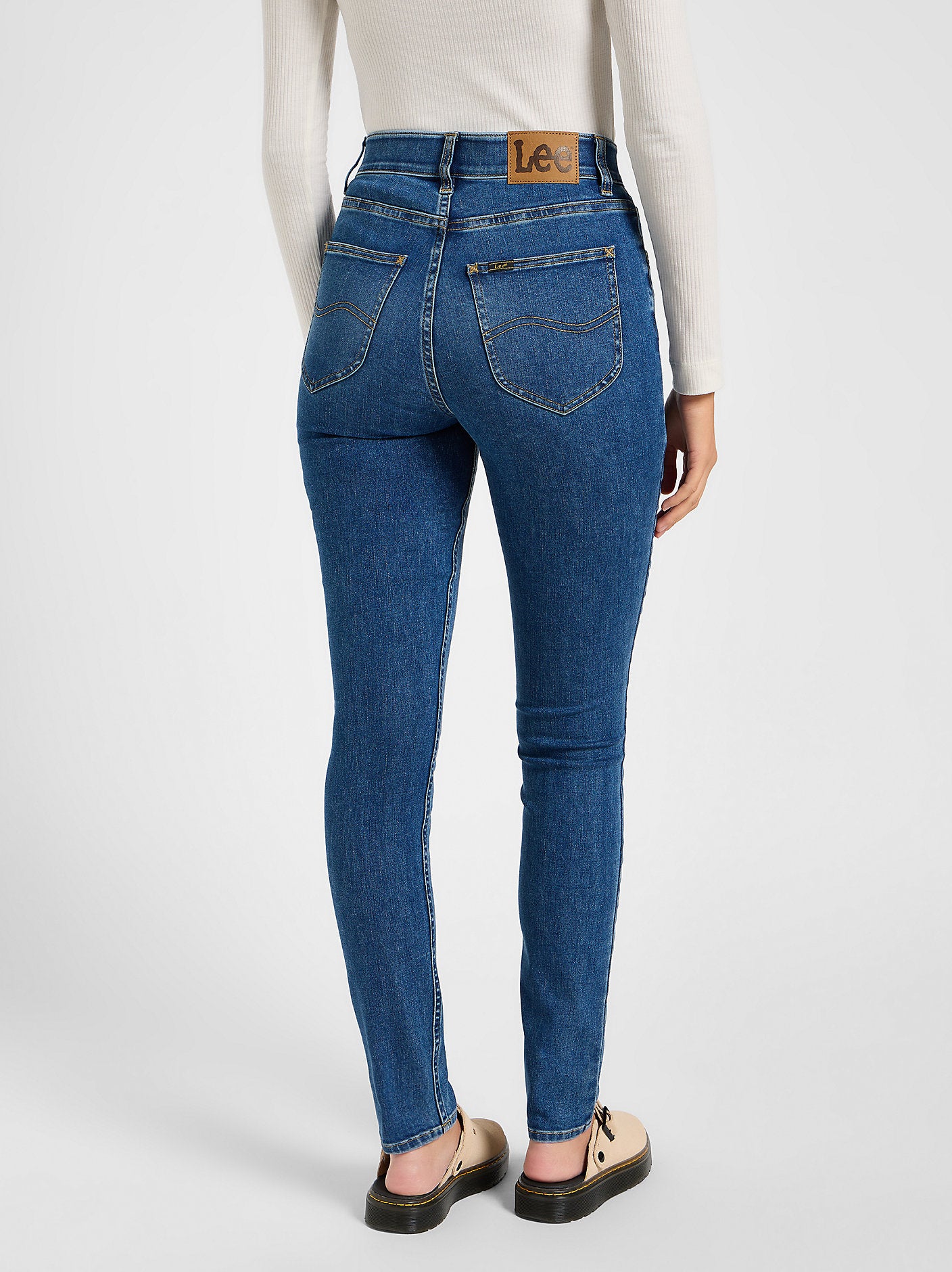 LEE DAMSKIE SPODNIE JEANSOWE LEE ULC SKINNY BLUE FORMAT 112357956