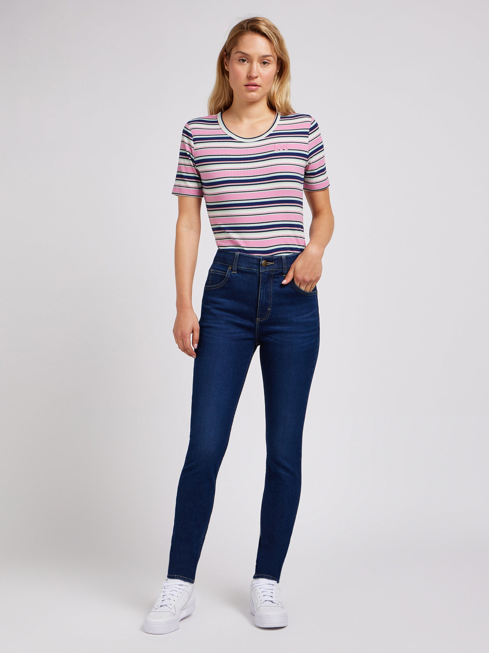Damskie Spodnie Jeansowe Lee Ulc Skinny Deepest Dark 112351235 L35v016198