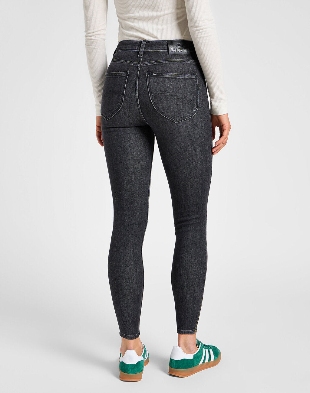 Damskie Spodnie Jeansowe Lee Scarlett High Zip Last Strike 112355551 L31B016342
