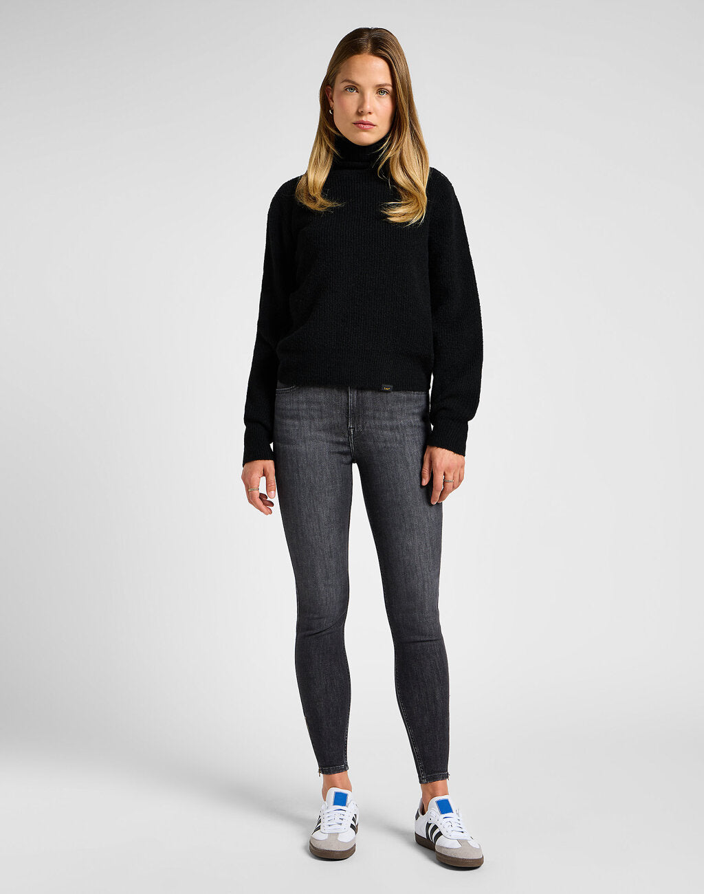 Damskie Spodnie Jeansowe Lee Scarlett High Zip Last Strike 112355551 L31B016342