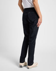 Damskie Spodnie Sztruksowe Lee Marion Straight Unionall Black 112359984 L301016299