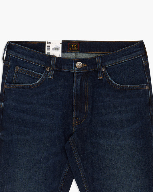 Lee Daren Zip Fly Męskie Spodnie Jeansowe Dark Pool L707DHAN 112331016