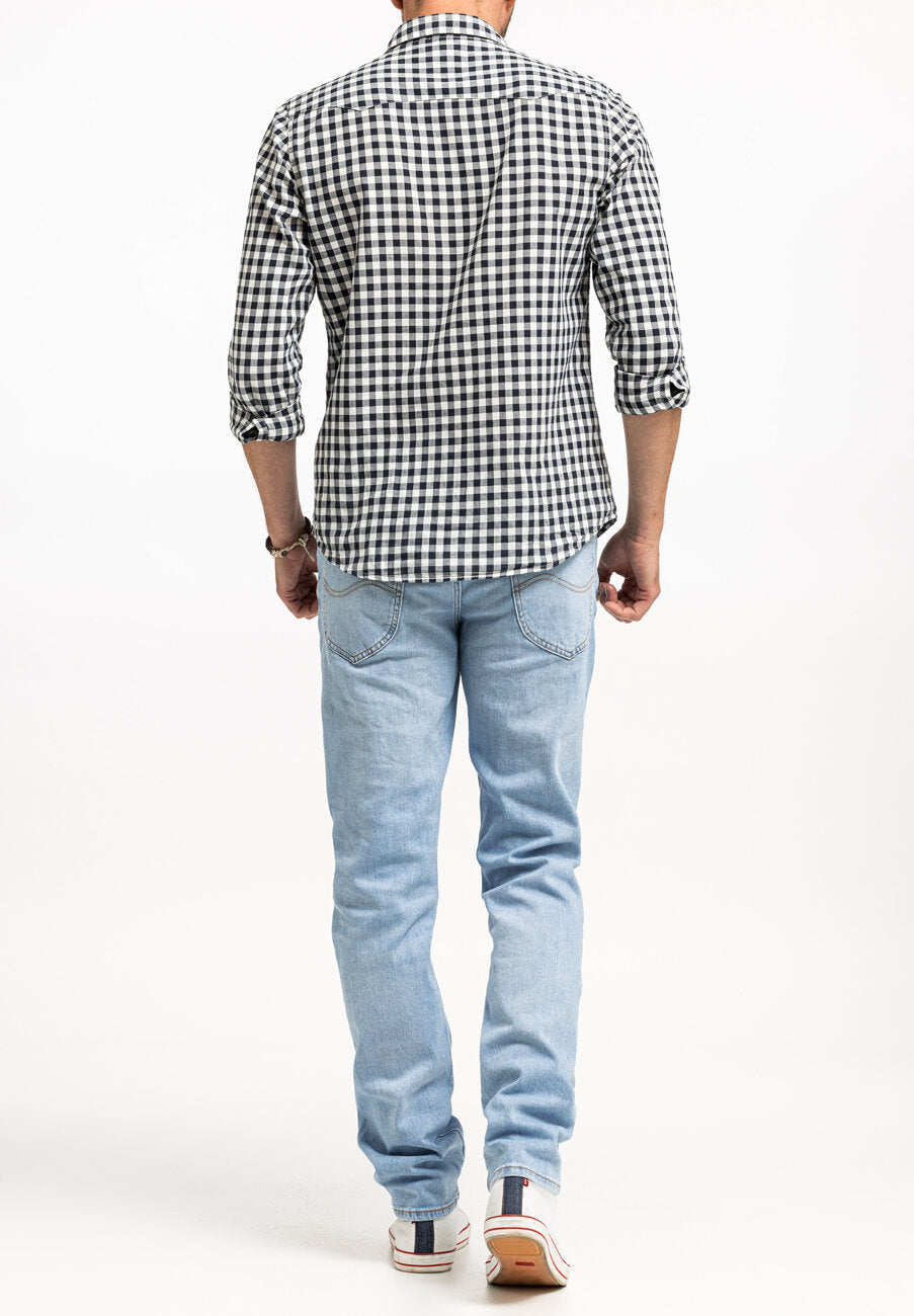 Lee Daren Zip Fly Męskie Spodnie Jeansowe Blue Sky Light L707ICC25 112331697
