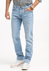 Lee Daren Zip Fly Męskie Spodnie Jeansowe Blue Sky Light L707ICC25 112331697