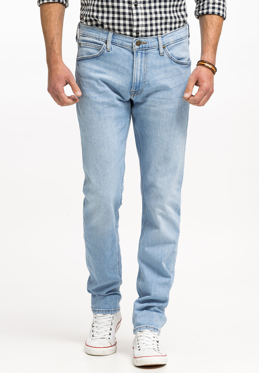 Lee Daren Zip Fly Męskie Spodnie Jeansowe Blue Sky Light L707ICC25 112331697