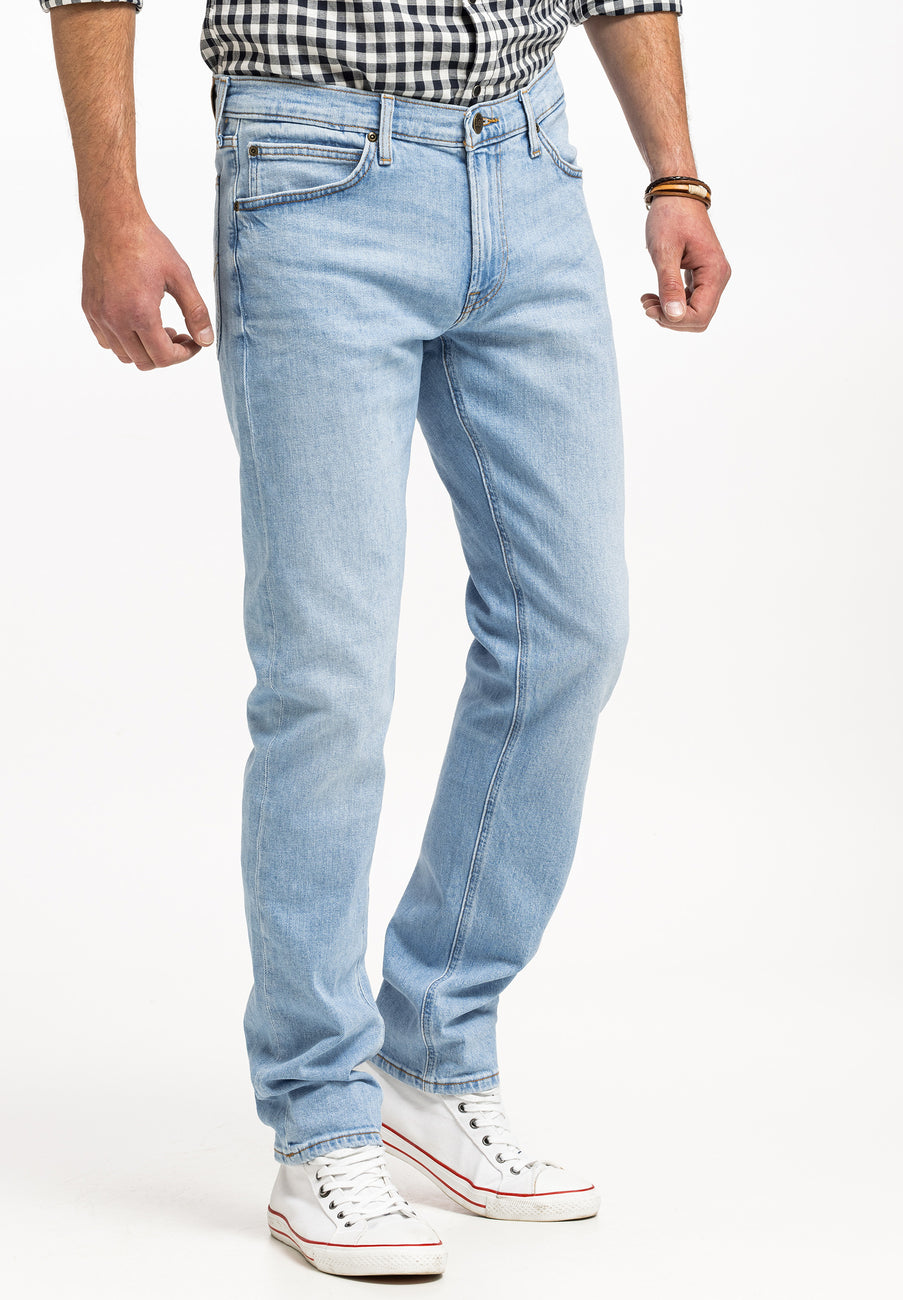 Lee Daren Zip Fly Męskie Spodnie Jeansowe Blue Sky Light L707ICC25 112331697