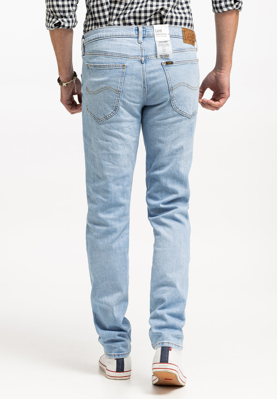 Lee Daren Zip Fly Męskie Spodnie Jeansowe Blue Sky Light L707ICC25 112331697