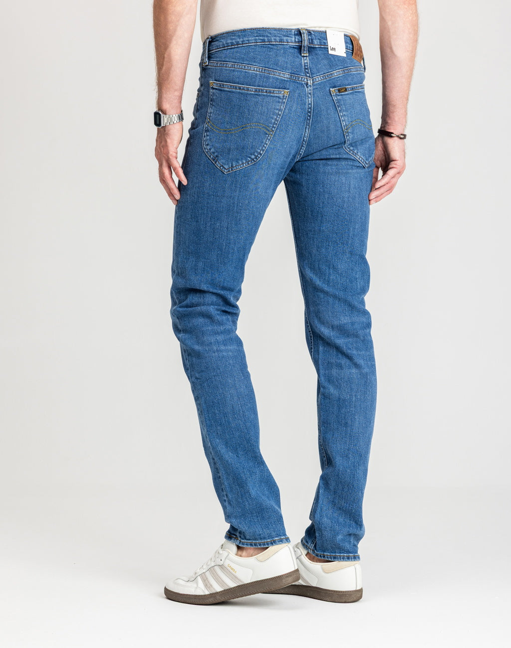 Męskie Spodnie Jeanoswe Lee Daren Zip Fly Dark Freeport L707PXGQ 112140688